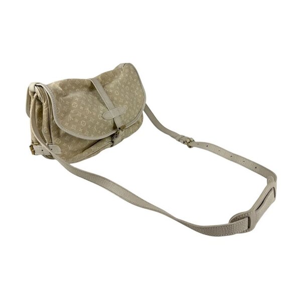 Auth LOUIS VUITTON Monogram Mini Lin Saumur 30 Crossbody Bag - Picture 4 of 14